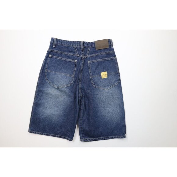 Vintage 90s Marithe Francois Girbaud Mens 32 Spell Out Baggy Denim Jean Shorts - Picture 7 of 12